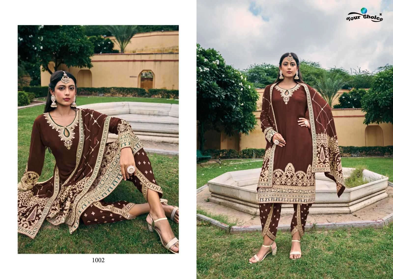 Your Choice Panjabi Suit Heavy Chinon Wholesale Designer Readymade Salwar Suit Catalog — Wholesale Salwar Suits, MPA wholesale from Surat — view 3